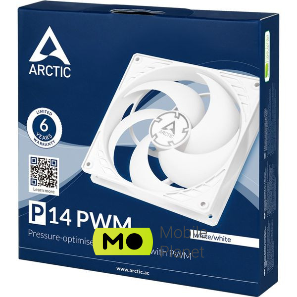 Кулер для корпуса Arctic P14 PWM (ACFAN00222A) (UA) Тип подшипника FDB Bearing (гидродинамический)