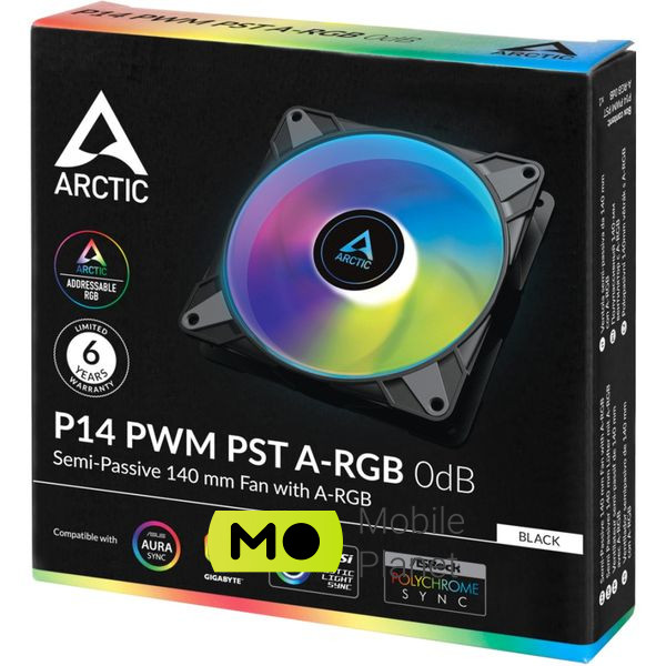 Кулер для корпуса Arctic P14 PWM PST A-RGB (ACFAN00239A) (UA) Тип подшипника FDB Bearing (гидродинамический)