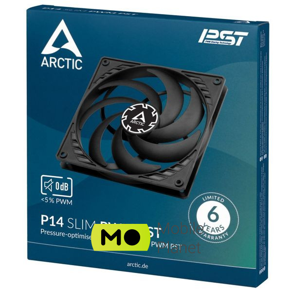Кулер для корпуса Arctic P14 SLIM PWM PST (ACFAN00268A) (UA) Диаметр вентиляторов 140 мм