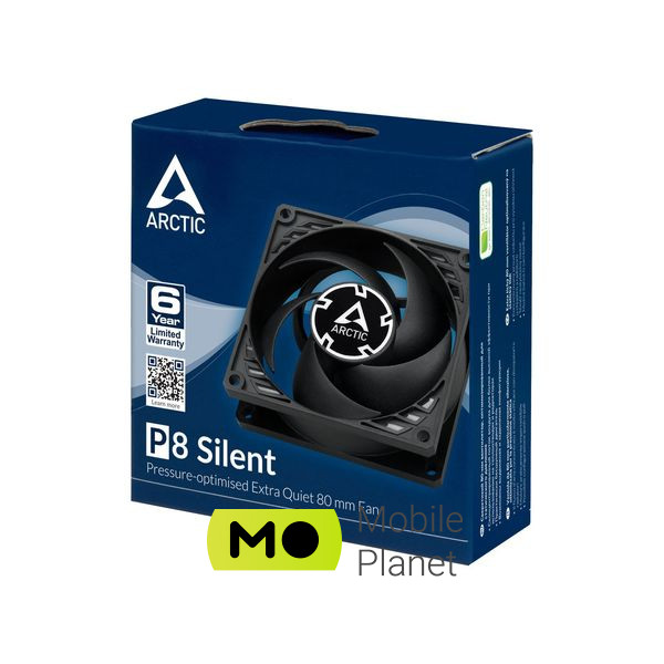 Кулер для корпусу Arctic P8 Silent (ACFAN00152A) (UA) Кількість вентиляторів: 1;