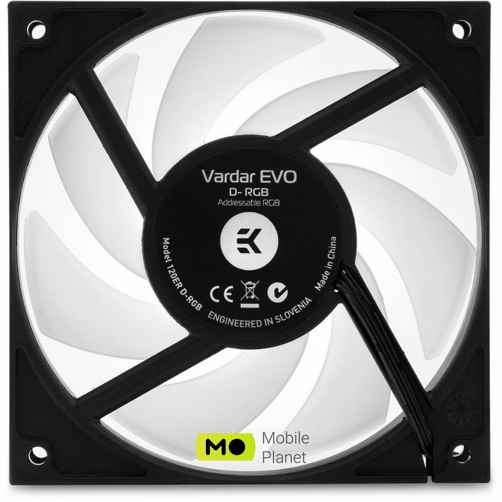 Кулер для корпуса EKWB EK-Vardar EVO 120ER D-RGB (500-2200 RPM) - White (3831109825372) (UA) Номинальная скорость вращения