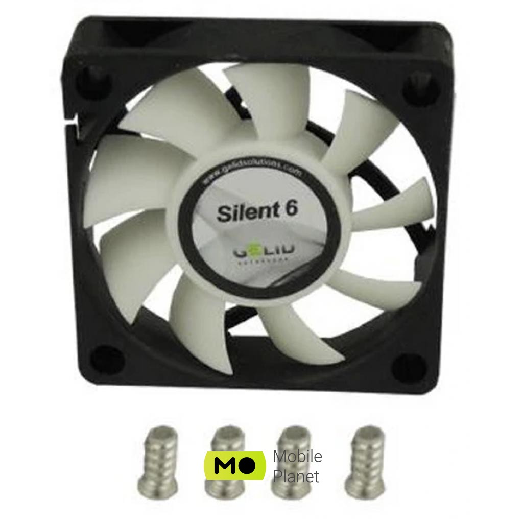 Кулер для корпуса GELID Solutions Silent 6 60 mm (FN-SX06-32) (UA) Тиск 2.6 мм H2O