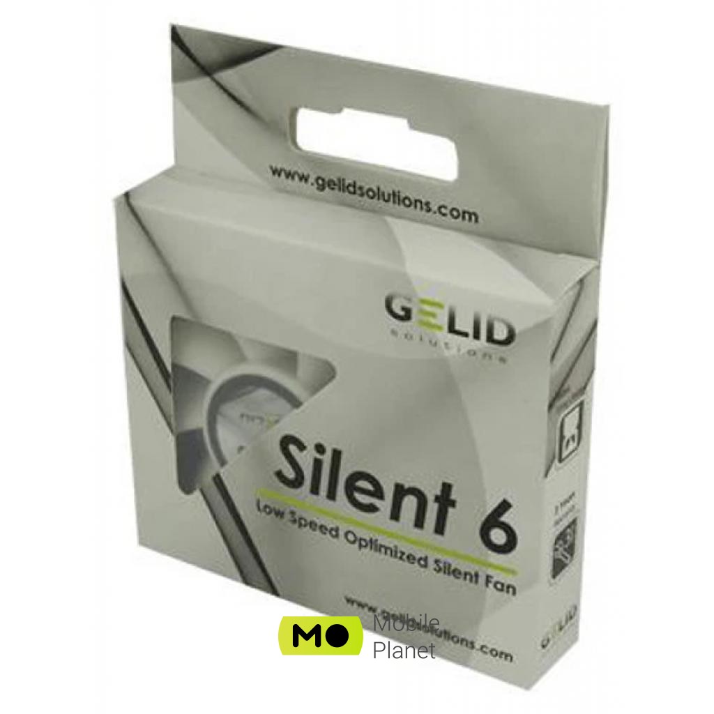 Кулер для корпуса GELID Solutions Silent 6 60 mm (FN-SX06-32) (UA) Повітряний потік 27.2 CFM