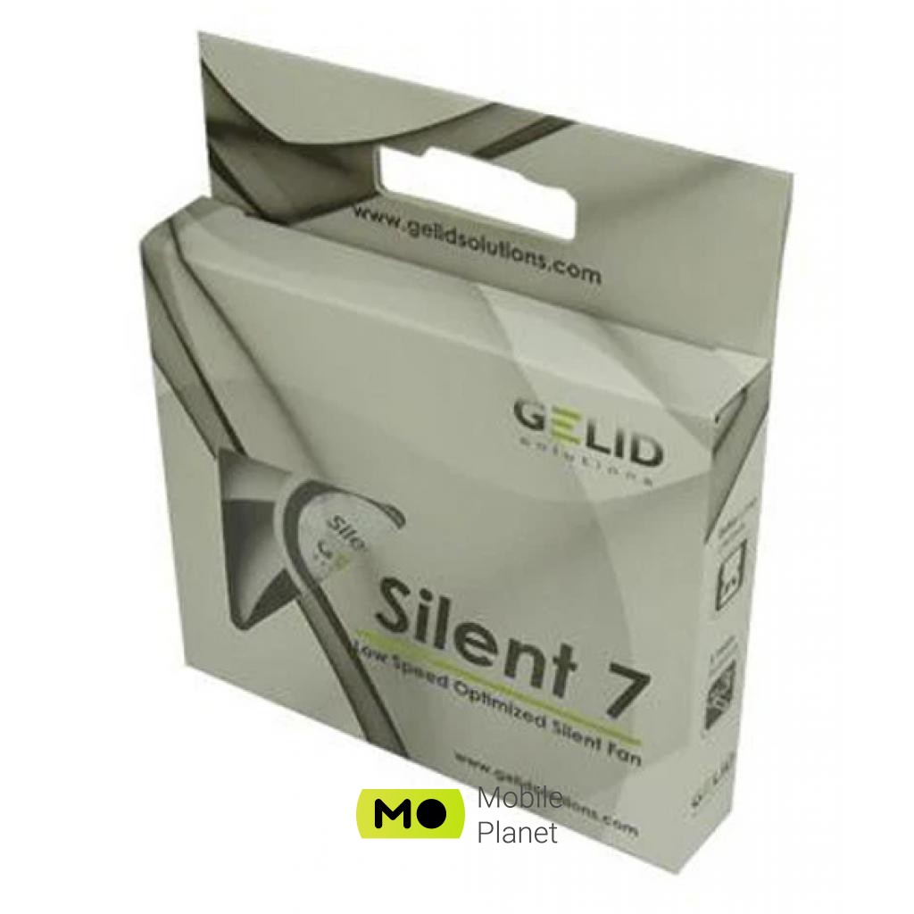 Кулер для корпуса GELID Solutions Silent 7 70 mm (FN-SX07-22) (UA) Повітряний потік 33.66 CFM