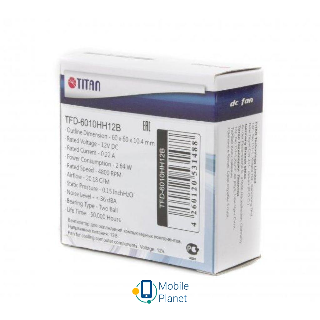 Кулер для корпуса TITAN TFD-6010HH12B (UA) Виробник: TITAN; Модель: TFD-6010HH12B;