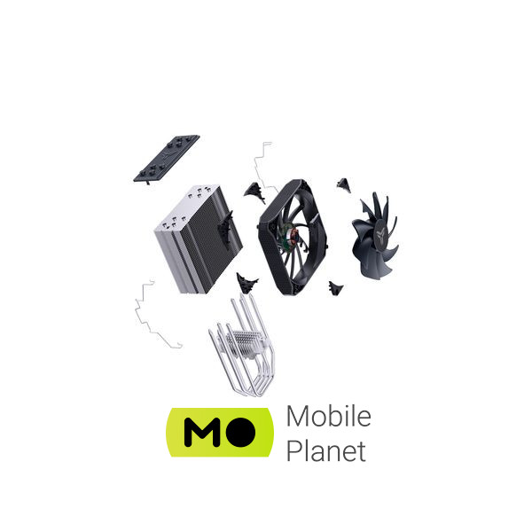 Кулер для процесора JONSBO PISA A4 White (PISA A4 Gray) (UA) Для процесорів: INTEL, AMD; Сокет: AM5,