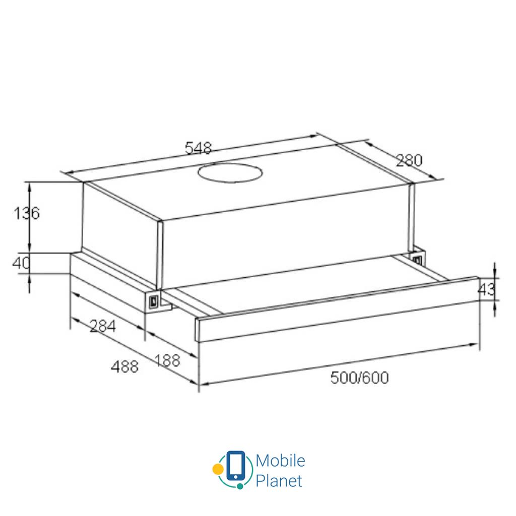 LIBERTY Slide 265 WTL (UA) Тип: встраиваемая; Фильтры: