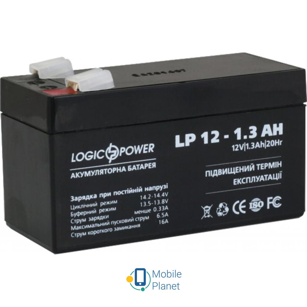 LogicPower LPM 12В 1.3 Ач (4131) (UA) Сумісність для ДБЖ з можливістю заміни АКБ