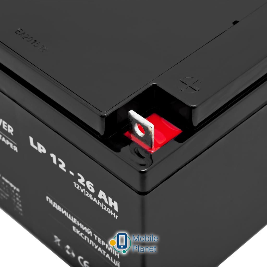 LogicPower LPM 12В 26Ач (4134) (UA) Напряжение: 12 В; Емкость: 26 Ач;