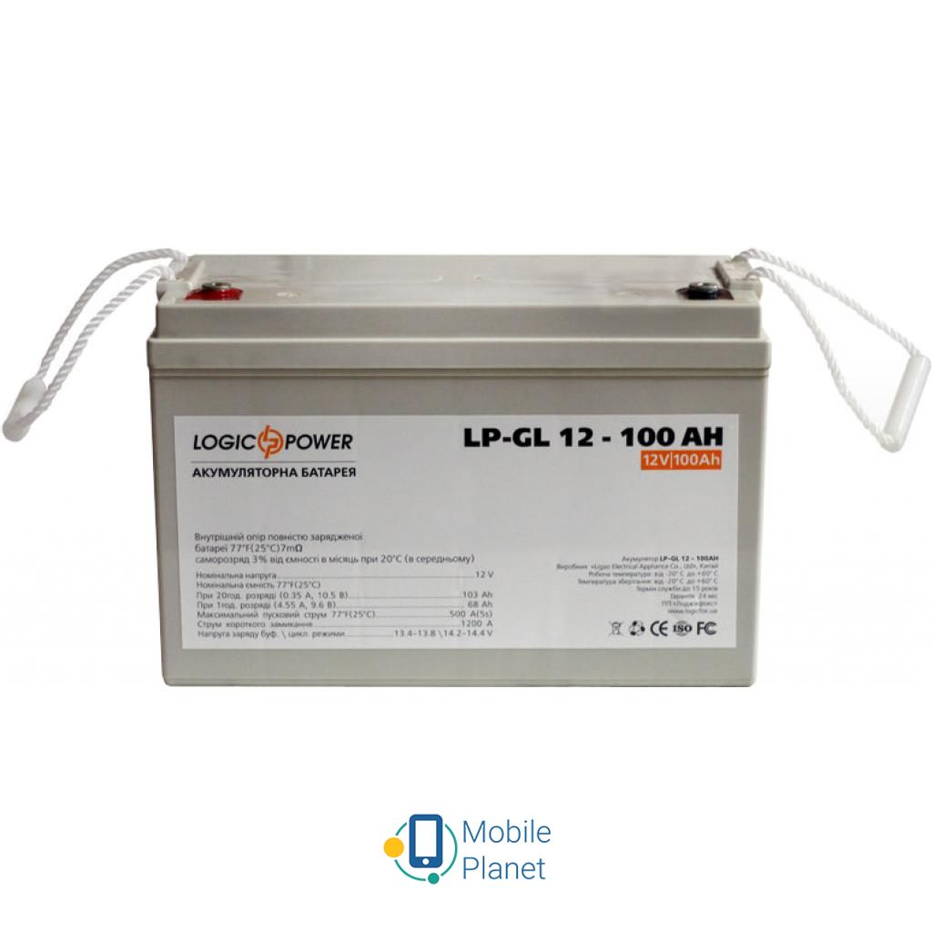 LogicPower LPM-GL 12В 100Аг (3871) (UA) Ємність 30 Ач
