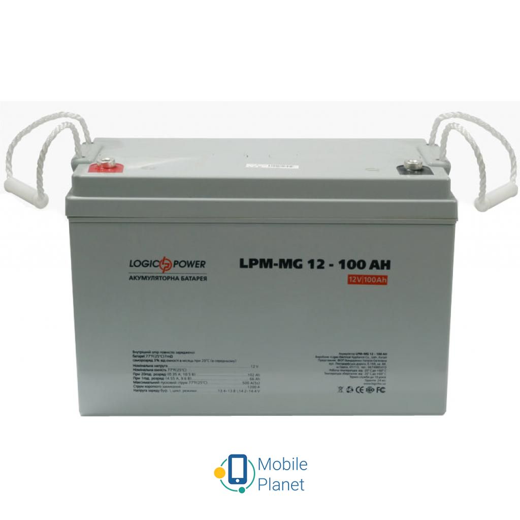 LogicPower LPM MG 12В 100 Ач (3877) (UA) Напряжение: 12 В; Емкость: 100 Ач;