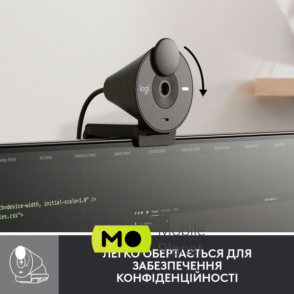 Logitech Brio 300 FHD Graphite (960-001436) Мікрофон вбудований мікрофон