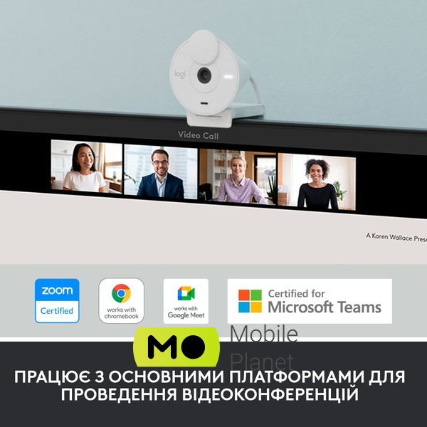 Logitech Brio 300 FHD White (960-001442) Інтерфейс USB Type-C