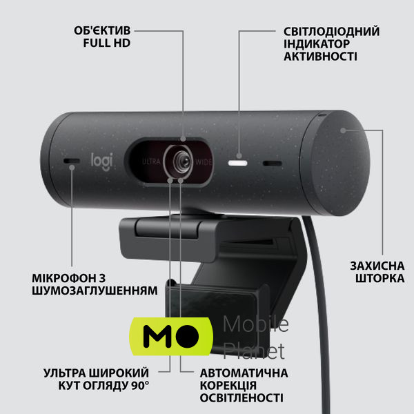 Logitech Brio 500 Graphite (960-001422) Фокусування автофокус
