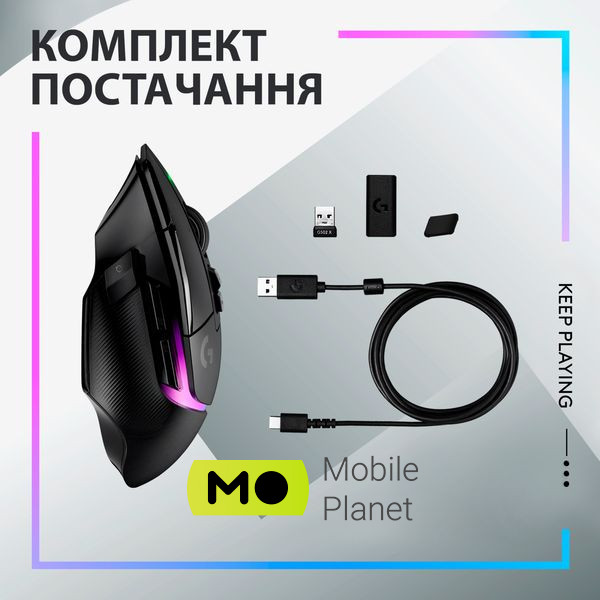 Logitech G502 X Plus Wireless Black (910-006162) Тип: Геймерські; Призначення: