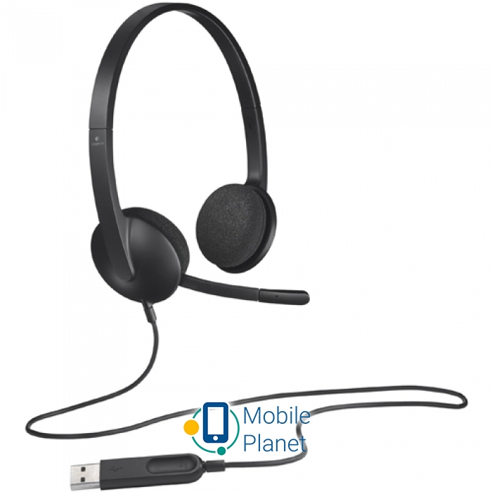 Logitech H340 Headset USB (981-000475) (UA) Тип: провідні; Підведення