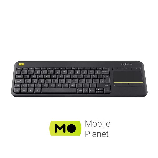 Logitech K400 Plus Touch Wireless UA Black (920-007145) (UA) Тип: мультимедійна; Призначення:
