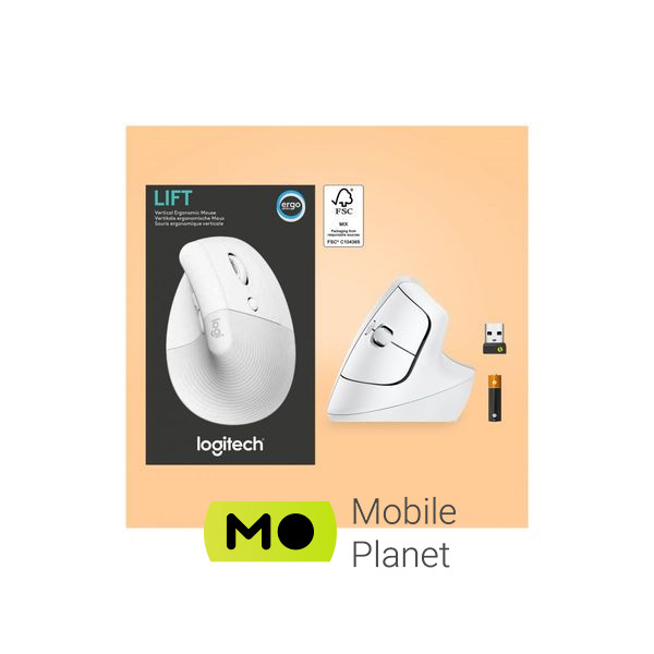 Logitech Lift Vertical Ergonomic Wireless/Bluetooth White (910-006475) (UA) Підключення бездротове