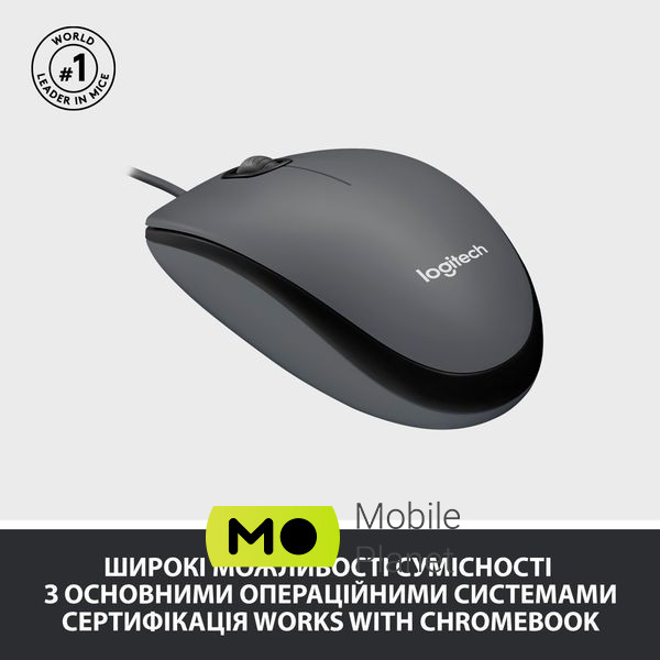 Logitech M100 USB Black (910-006652) (UA) Назначение для ноутбука, для компьютера