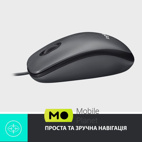Logitech M100 USB Black (910-006652) (UA) Підключення провідне