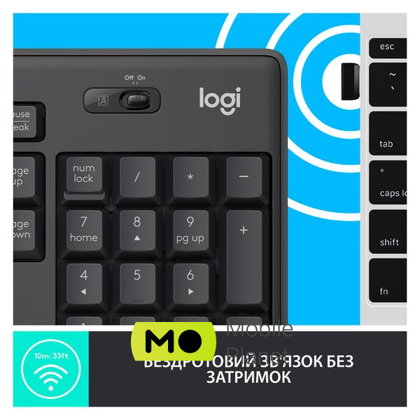 Logitech MK295 Silent UA Graphite (920-009800) (UA) Формат клавиатуры полноразмерная
