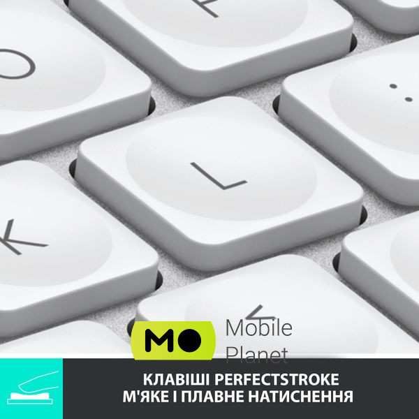 Logitech MX Keys Mini Wireless Illuminated UA Pale Grey (920-010499) (UA) Розміри 296 х 132 х 21 мм