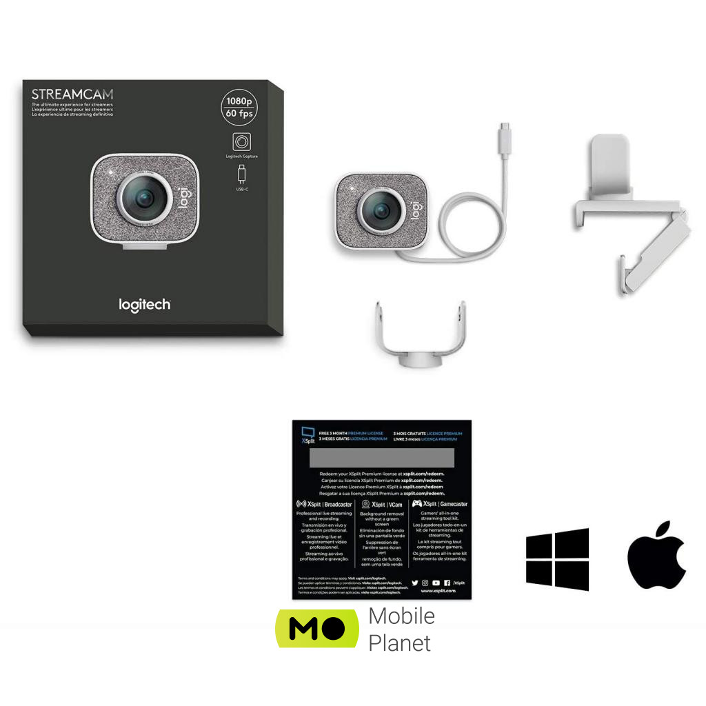 Logitech StreamCam White (960-001297) Кількість пікселів: н.д. .;