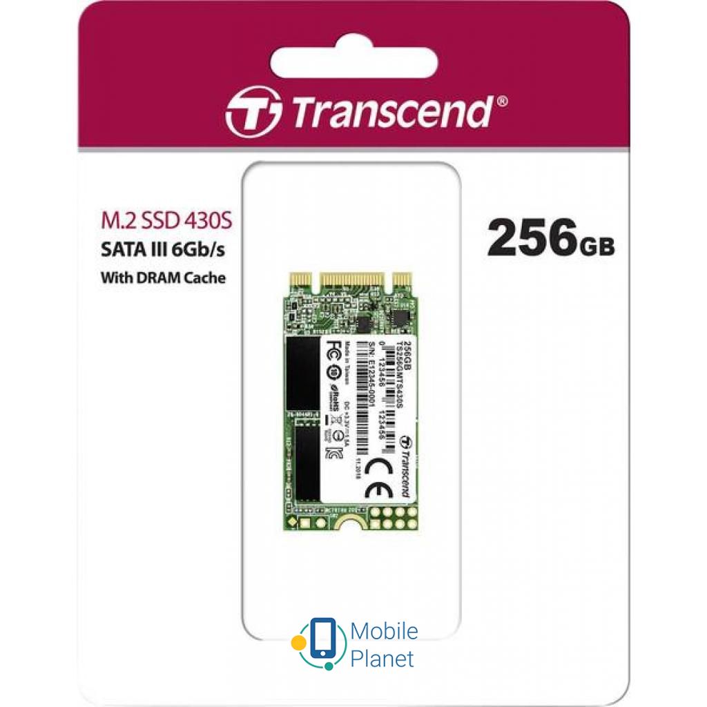 M.2 2242 256GB Transcend (TS256GMTS430S) (UA) Объём памяти: 256 GB; Тип