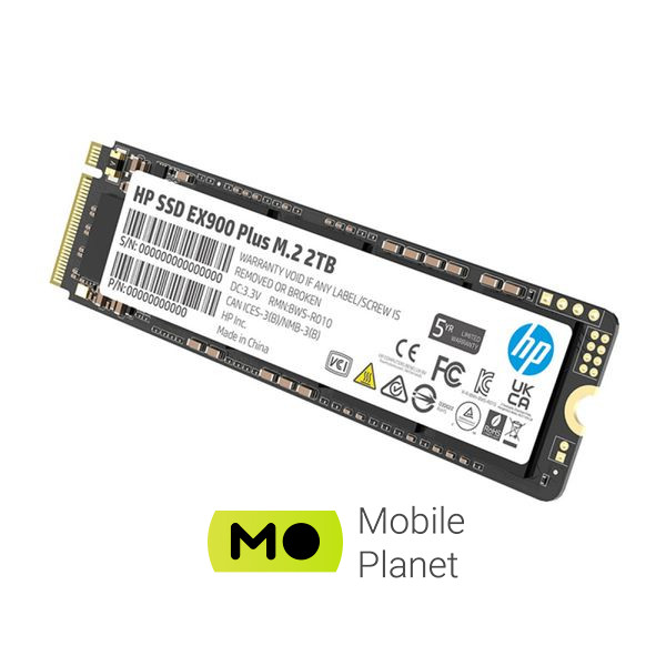 M.2 2280 2TB EX900 Plus HP (35M35AA#ABB) (UA) Объем памяти 2 TB