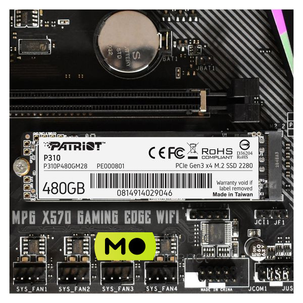 M.2 2280 480GB Patriot (P310P480GM28) (UA) Тип флеш-пам'яті 3D TLC NAND
