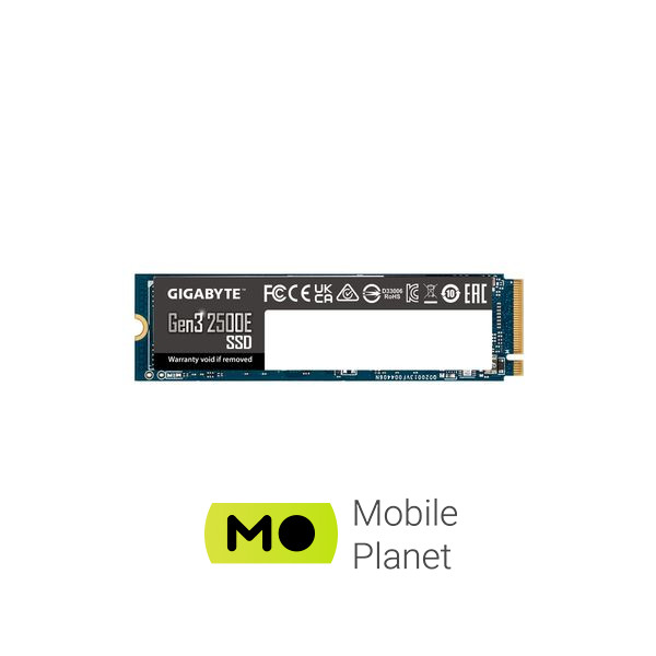 M.2 2280 500GB GIGABYTE (G325E500G) (UA) Тип накопителя: внешний; Объем