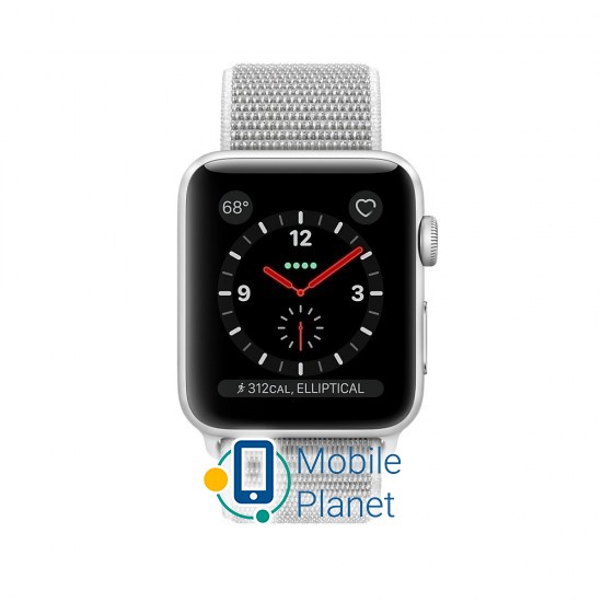 Apple Watch Series 3 (GPS Cellular) 38mm Silver Aluminum w. Seashell Sport L. (MQJR2) Размер 38mm