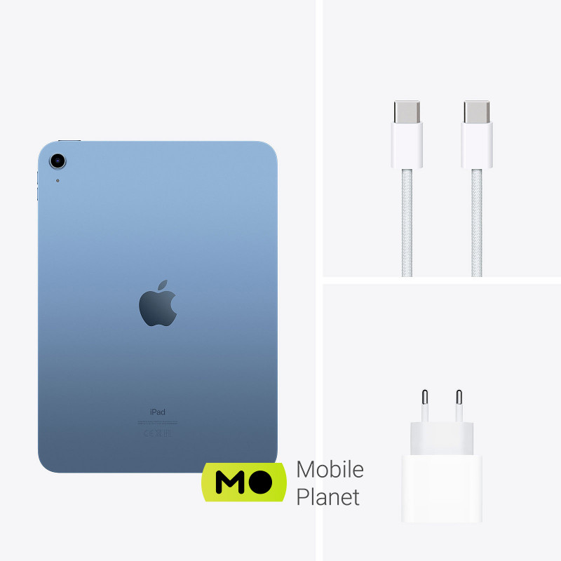 Apple iPad 10.9 Wi-Fi 256GB Blue (MPQ93) 2022 ОС: iPadOS 16 / Діагональ екрану: 10.9
