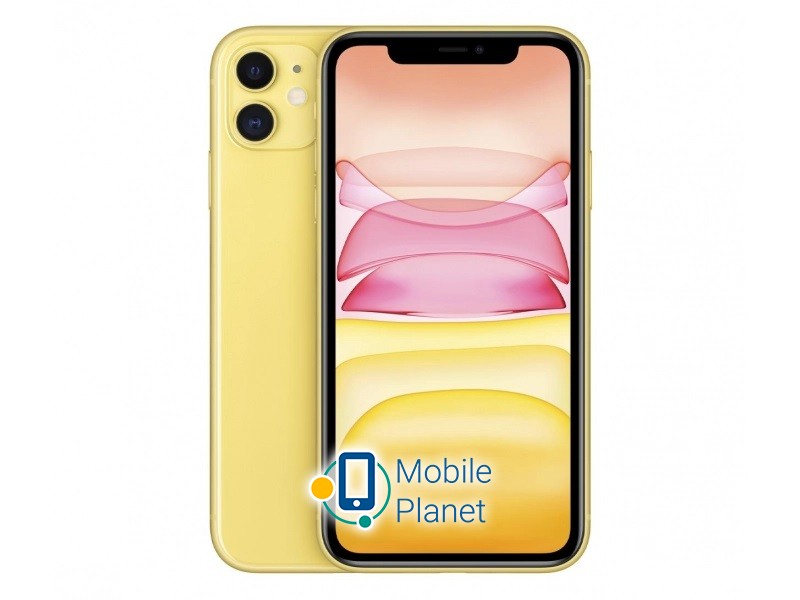 Apple iPhone 11 64GB Yellow (MWLA2) Екран: 6,1 (1792x828 точок, 326ppi) Liquid