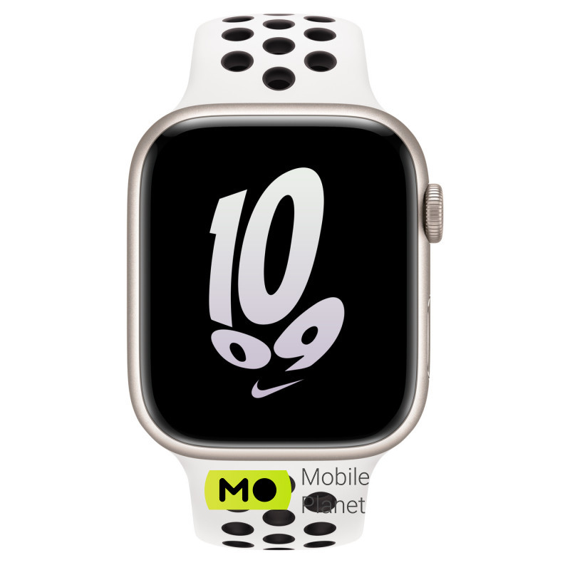 Apple Watch Nike Series 8 GPS 45mm Starlight Aluminum Case with Summit White/Black Nike Sport Band (MPH13) Бренд Apple