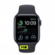 Apple Watch SE 2 GPS 40mm Midnight Aluminum Case with Midnight Sport Band S/M (MNJT3/MNT73)