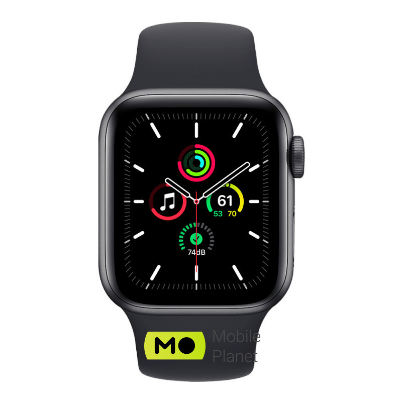 Apple Watch SE GPS 44mm Space Gray Aluminum Case with Midnight Sport Band (MKQ63) iOS є