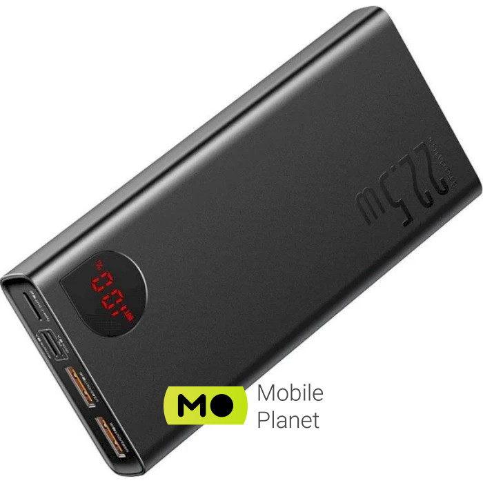Baseus Adaman Metal Digital Display 20000mAh 22.5W 2021 Editon Black (PPAD000101, PPADM20S) Бренд: Baseus; Заряжаемые