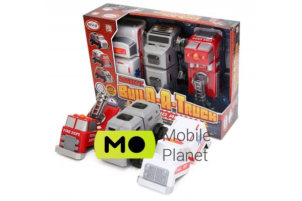 Дитячий конструктор Popular Playthings машинка (поліція, швидка допомога, пожежна) (PPT-60402) Клас Конструктор