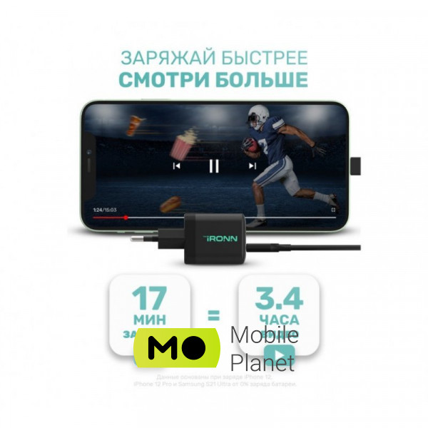iRONN 20W Type-C White (IR2010N) Мережевий зарядний пристрій 1x USB