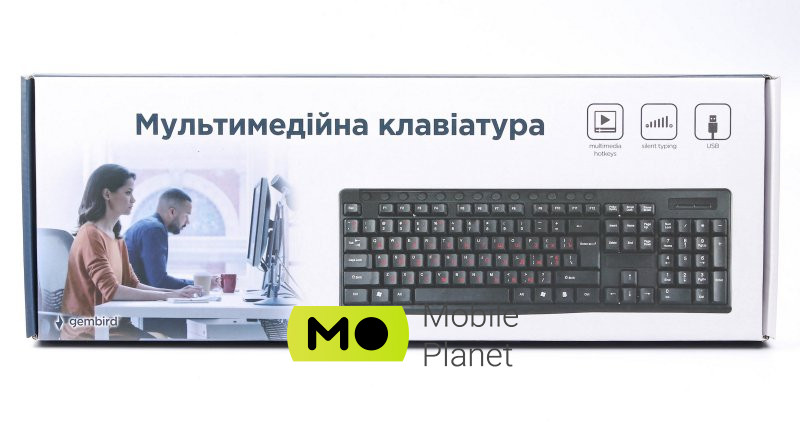 Клавиатура Gembird KB-UM-107--UA (USB Black) Тип: дротова; Призначення: для