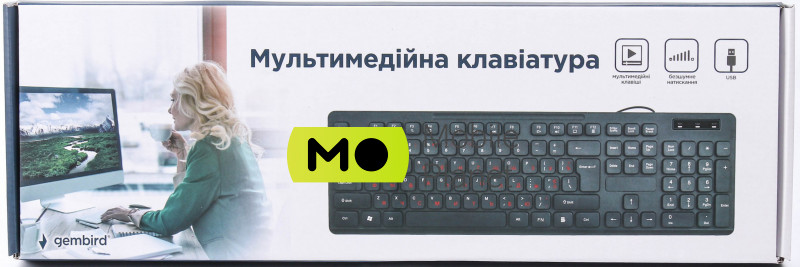 Клавиатура проводная GEMBIRD KB-MCH-04-UA Black Тип: дротова; Призначення: для