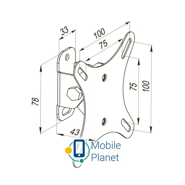 KSL Simpler 11EN Категория настенный наклонный кронштейн