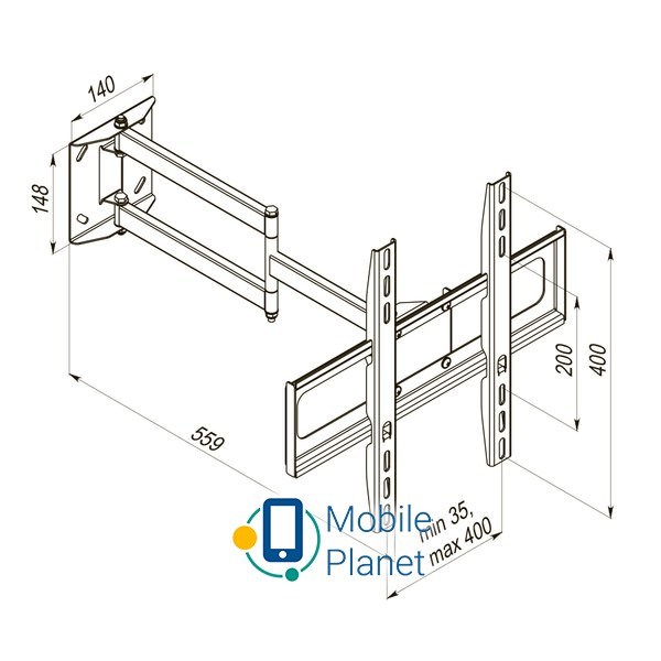 KSL Simpler 48ET  Наклонно-поворотный кронштейн