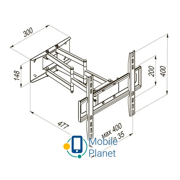 KSL Simpler 49ET Наклонно-поворотный кронштейн