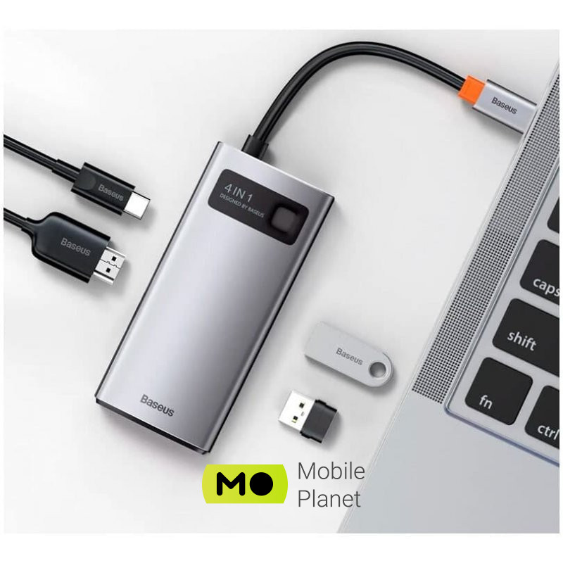 USB-Hub Baseus Metal Gleam Series 4-in-1 Multifunctional Docking Station |2USB, HDMI, Type-C, 100W PD| (CAHUB-CY0G) Тип USB HUB