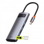 USB-Hub Baseus Plastic Gleam Series 5-in-1 Type-C/HDMI 4K/3 USB Gray (CAHUB-CX0G)
