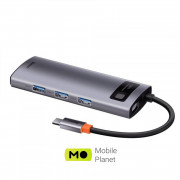 USB-Hub Baseus Plastic Gleam Series 5-in-1 Type-C/HDMI 4K/3 USB Gray (CAHUB-CX0G)