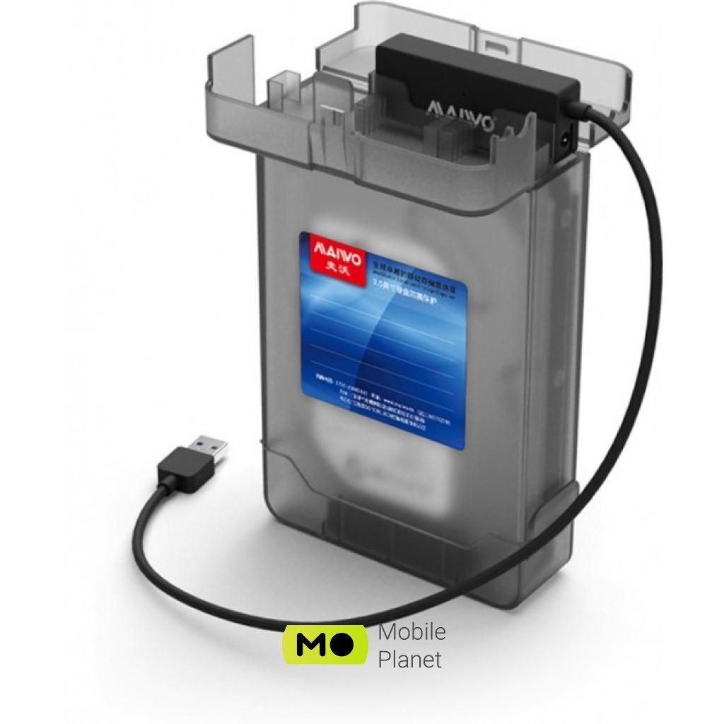 Maiwo K104A USB 3.0 - SATA III, з блоком живлення 12В / 2А (K10435) (UA)