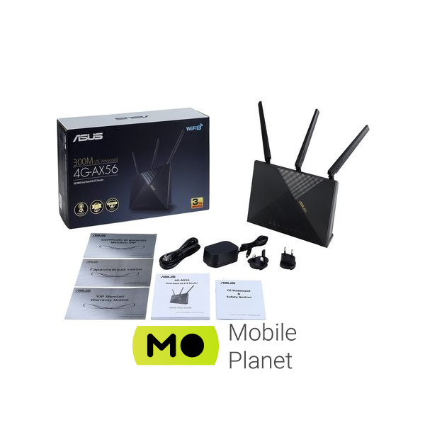 Маршрутизатор ASUS 4G-AX56U (UA) Тип антени незнімні